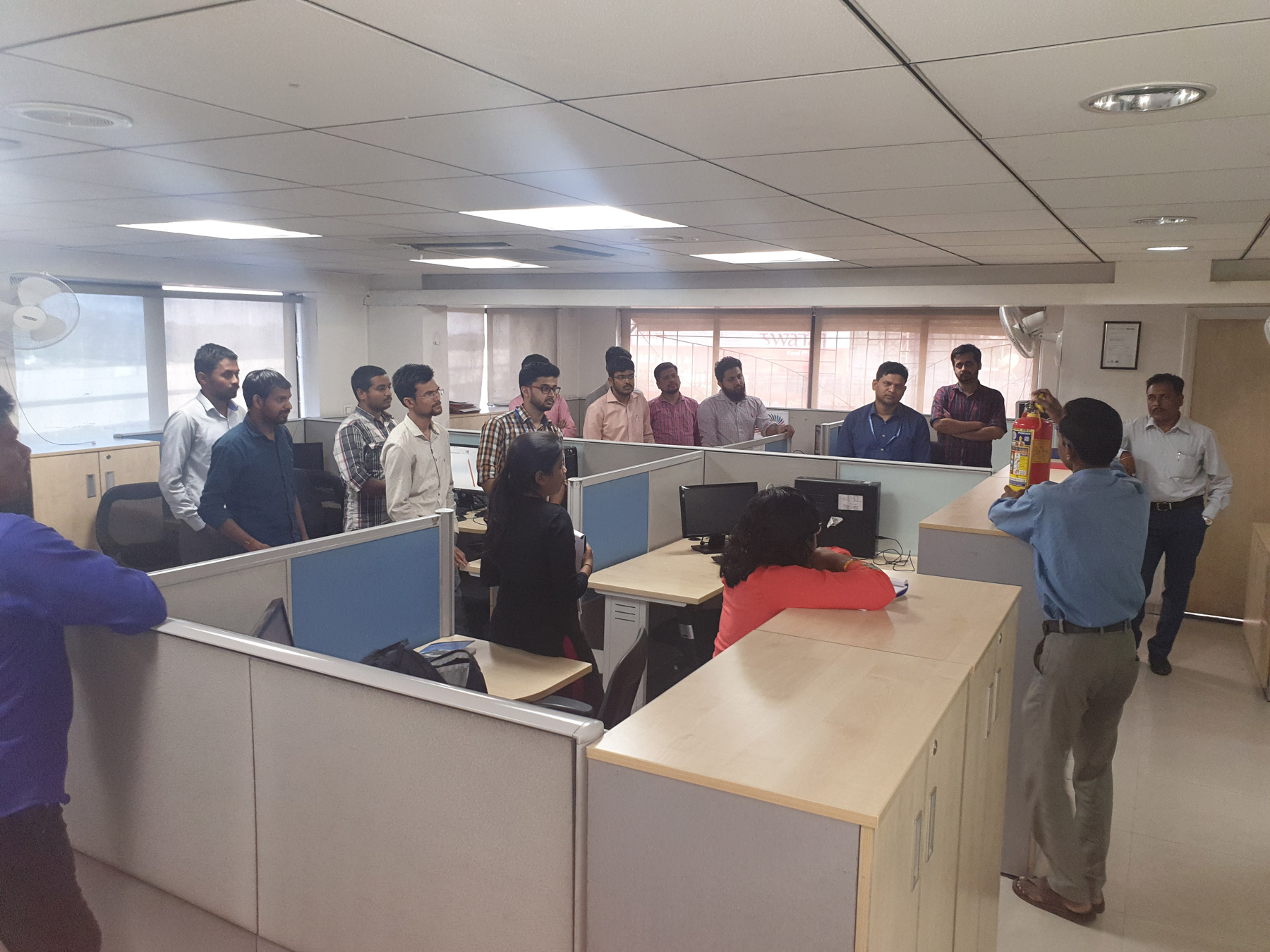 Fire and safety training session at Ace Brain